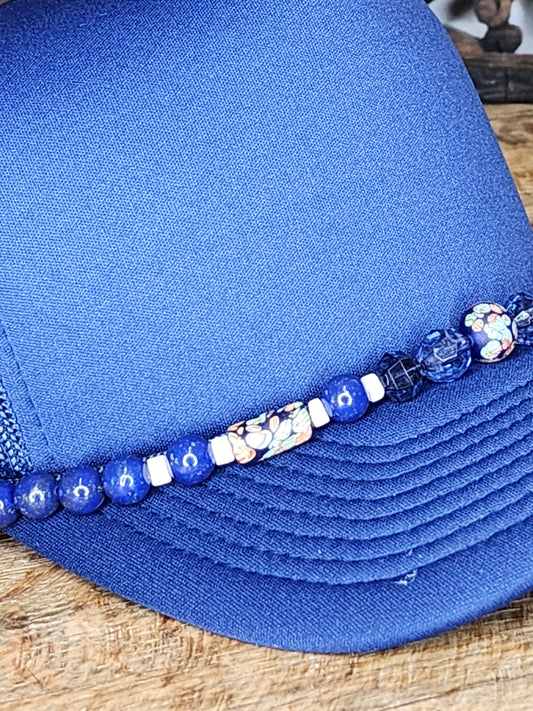 Hat with Hat Chain Blue