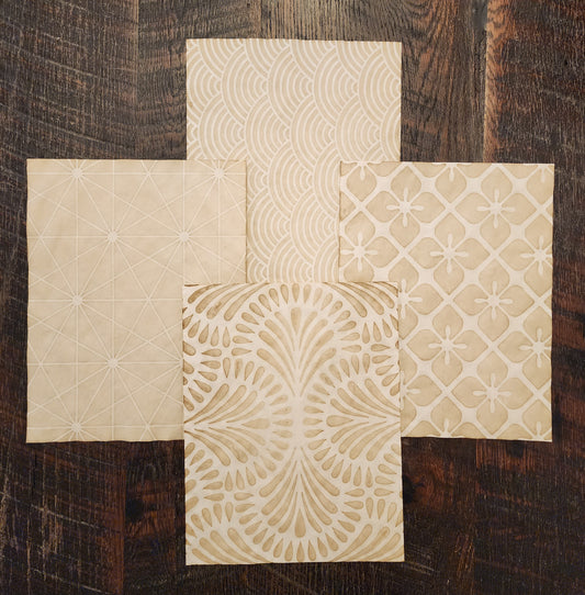 Geometric Patterns #4: coffee dyed paper
