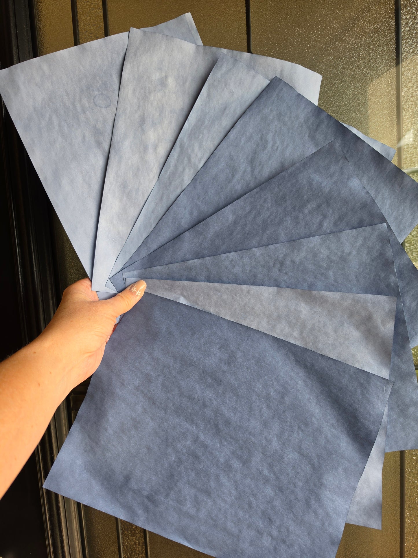 Hand Dyed Papers: Shades of Blue