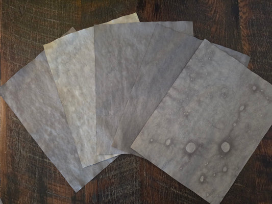 Hand Dyed Papers: Shades of Gray
