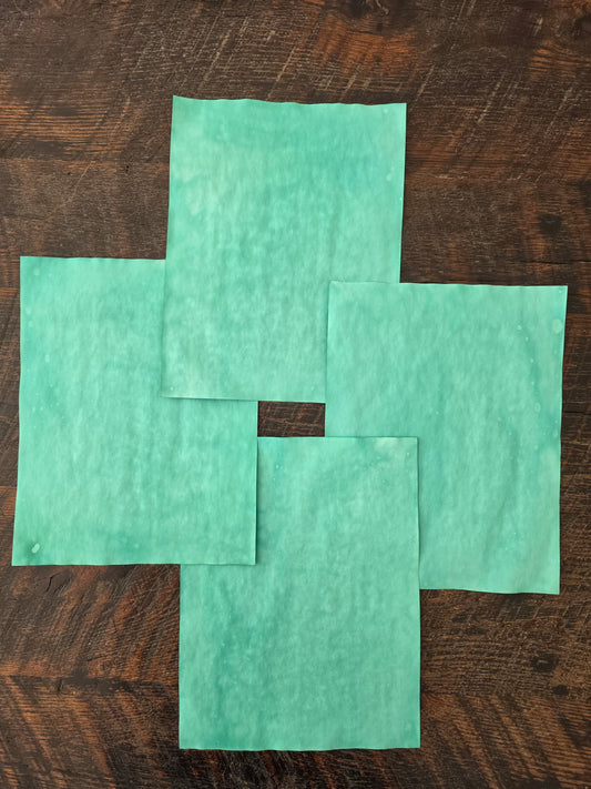 Hand Dyed Papers: Shades of Green