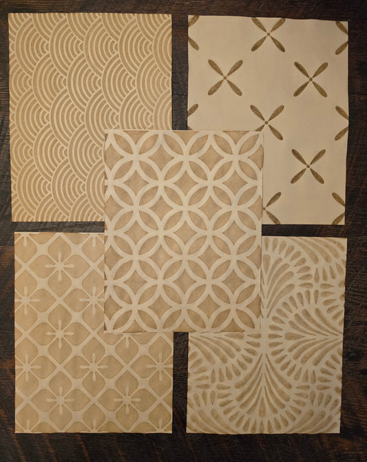 Geometric Patterns #4: coffee dyed paper