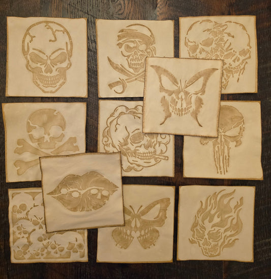 Coffee Dyed Papers: Skeletons