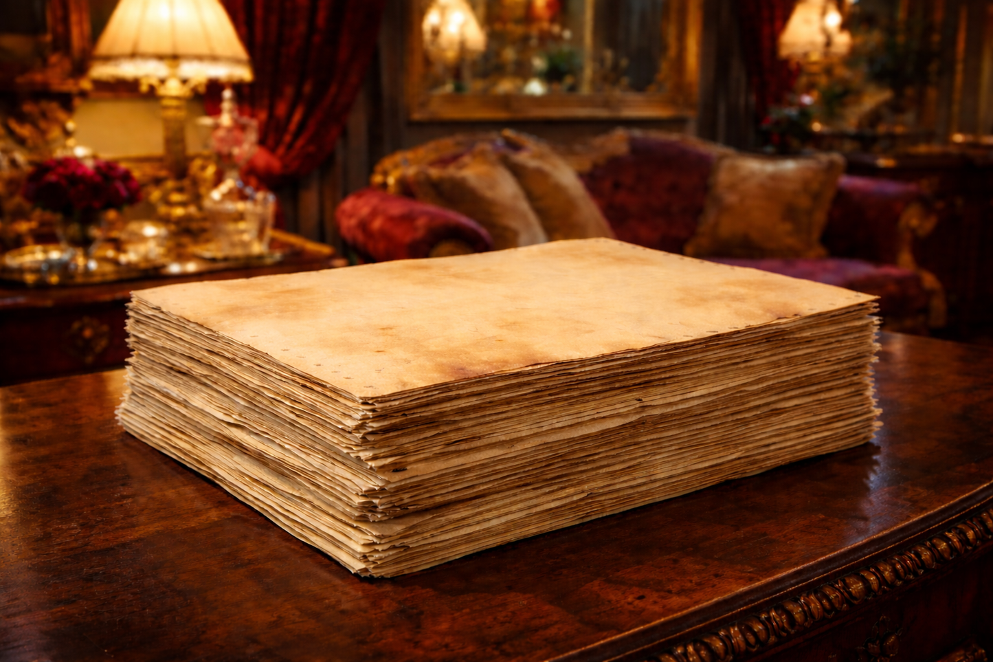 Geometric Patterns #4: coffee dyed paper