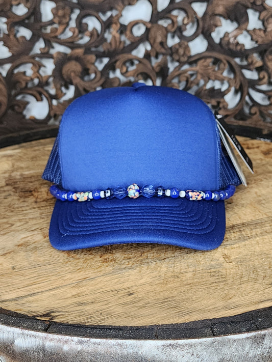 Hat with Hat Chain Blue