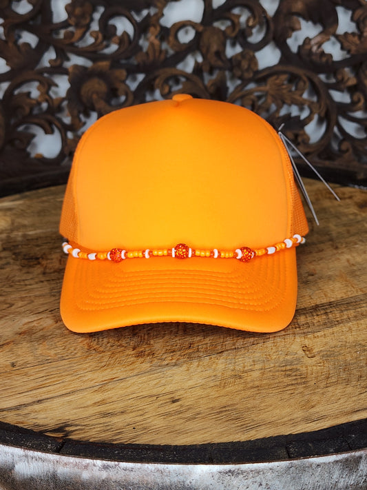 Hat with Hat Chain Orange