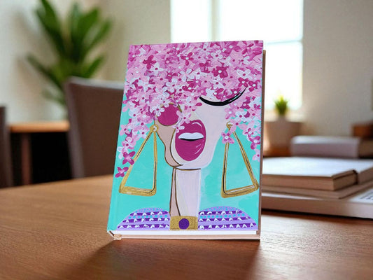 Blank Journal: Hand Painted Pink Hydrangeas