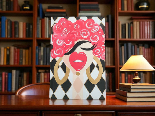 Blank Journal: Hand Painted Red Roses