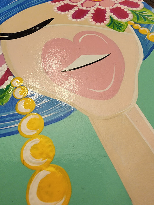 Blank Journal: Hand Painted Blue Hat