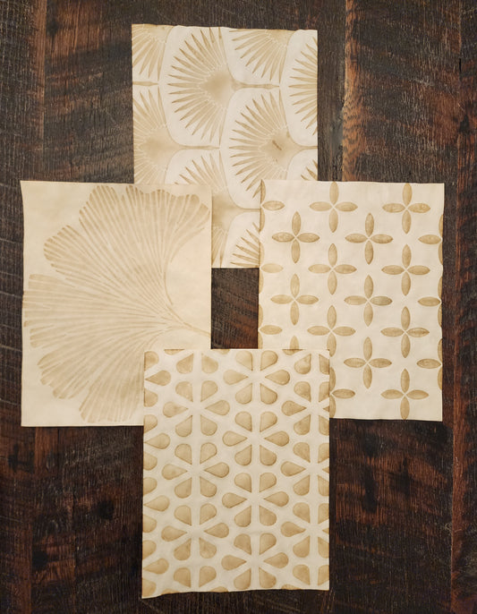 Geometric Patterns #3: coffee dyed paper