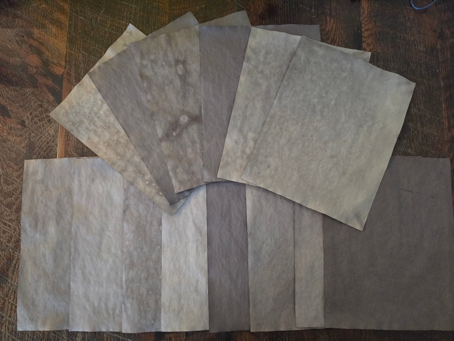 Hand Dyed Papers: Shades of Gray