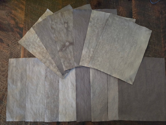 Hand Dyed Papers: Shades of Gray