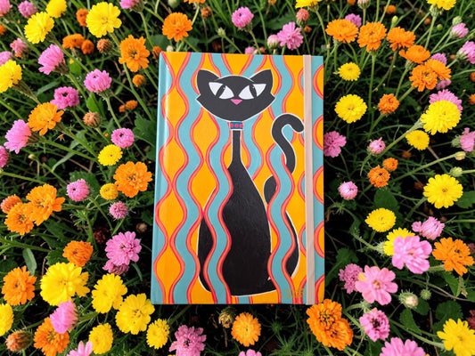 Hand Painted Journal: Atomic Cats 1