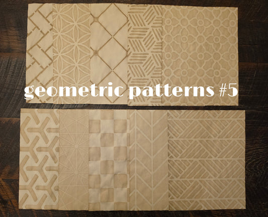 Geometric Patterns #5: coffee dyed paper