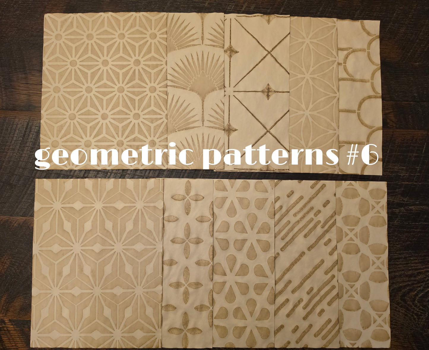 Geometric Patterns #6: coffee dyed paper