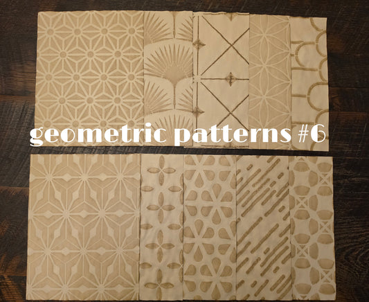 Geometric Patterns #6: coffee dyed paper