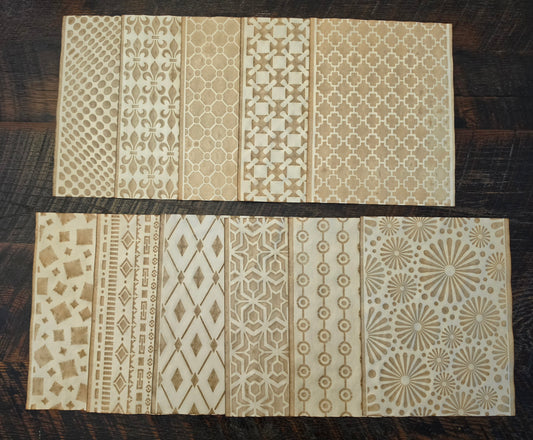 Geometric Patterns #1: coffee dyed paper