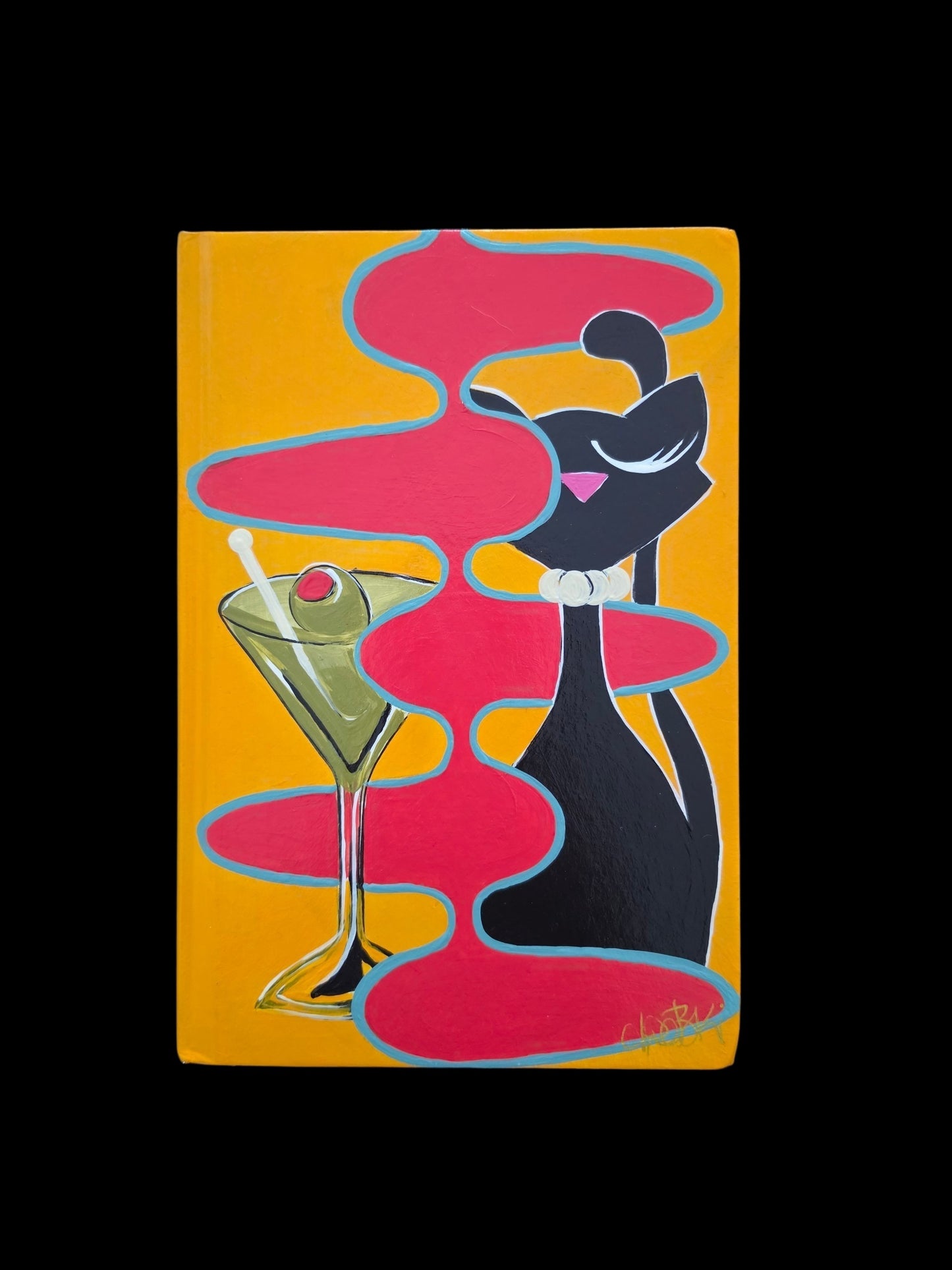 Hand Painted Journal: Atomic Cats 5