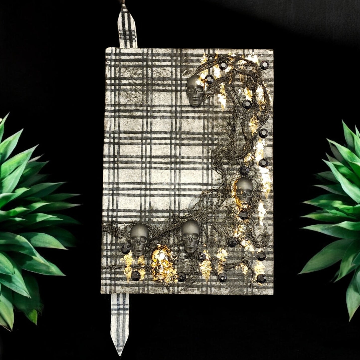 Blank Journal: Skulls mixed media 2